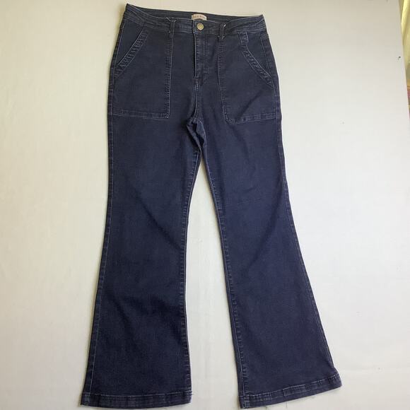 Knox Rose Womens Blue Jeans Size 14 - Preowned - Bottom Back Cuff-frayed  (651) - Picture 1 of 8